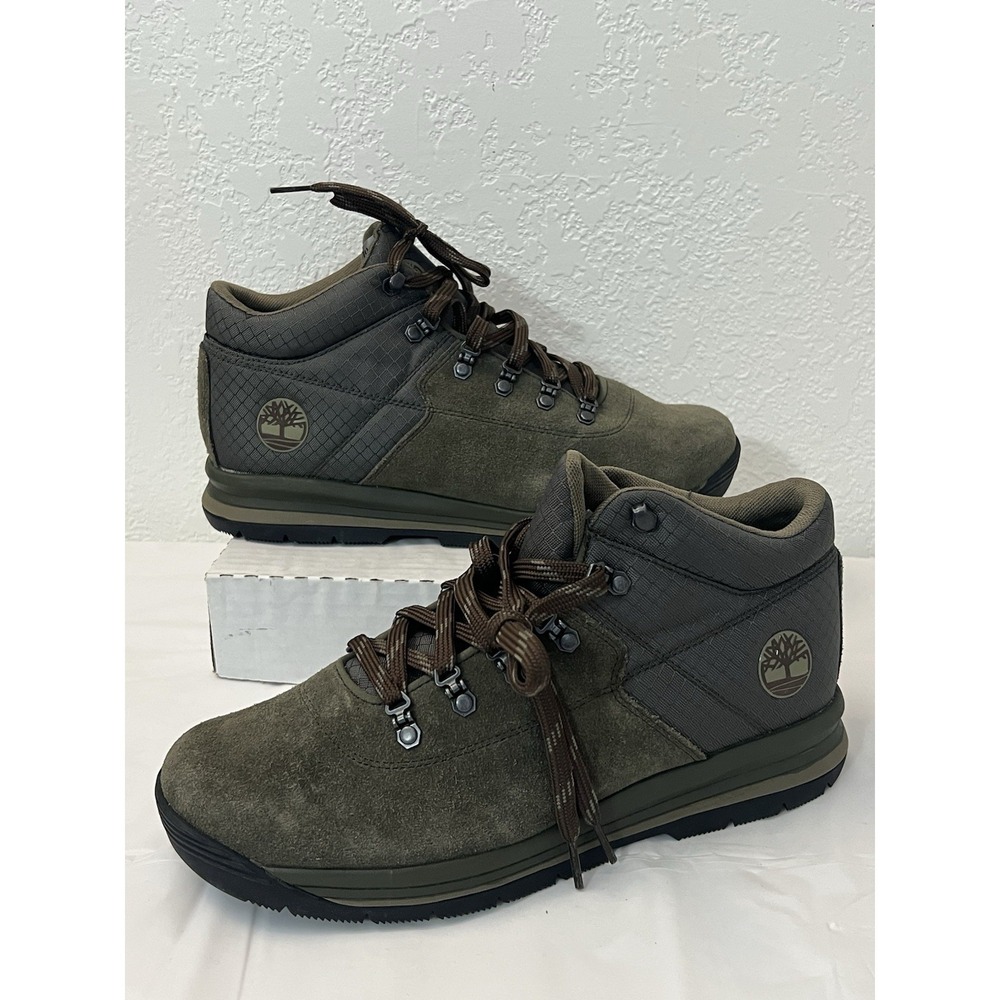 Timberland 6" Premium Leather Boots Green A1RIC Men Sz 9 Waterproof Sales Sample